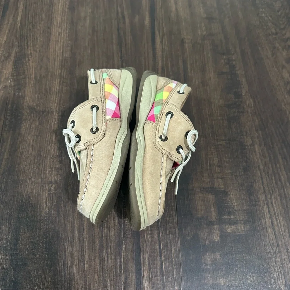 Sperry Tan and Red Moccasins with Classic Style